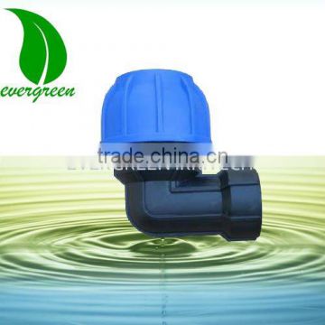 PP compression fitting 90 degree female-socket elbow fitting