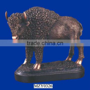 Resin Handmade Animal Figurine Buffalo Sculpture