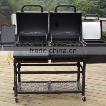 Outdoor Family courtyard party carbon steel gas&charcoal BBQ grill