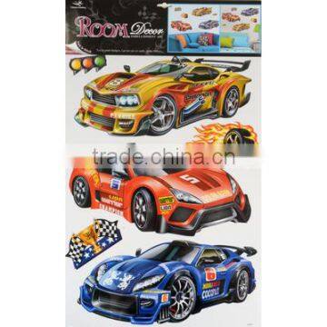 2 x Fantastic Removable Boys Wall Bedroom Room Stickers - Race Car Design