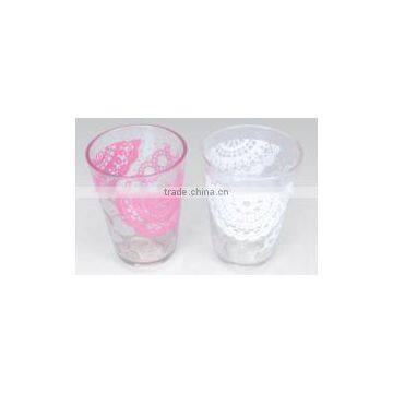 fashion design transparent plastic cup