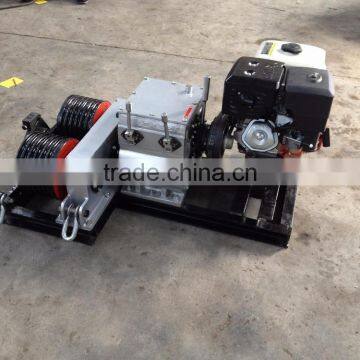 Fast Speed Double Drum Gasoline Engine Cableway Pulling Winch photo-2
