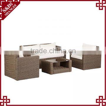 S&D best selling pe rattan indoor and outdoor waterproof sofa furniture