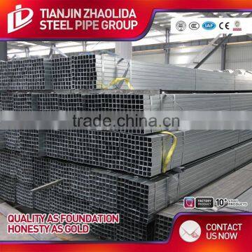 cold rolled think wall hot dip galvanized square tubes for low pressure water pipe oil gas use