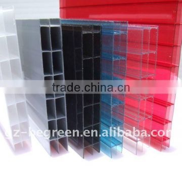 Polycarbonate twin-wall Hollow Plastic Sheet,PC Sunrise Sheet, PC Hollow Sheet