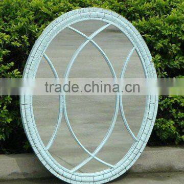 Oval light blue mirrors