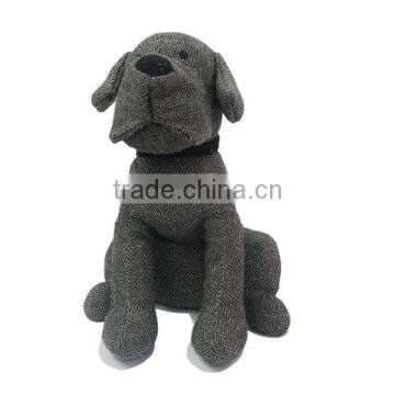 Store More Simple Design Grey Stripe Sand Stuffed Dog Door Stops photo-5