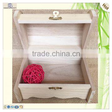 10 cm Natural Rectangle Curved Fixed Turnable Handle Box