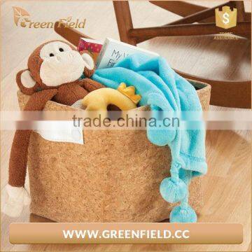 Eco-friendly cork baskets household nature cork bulk storage bag