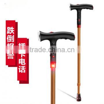 Multi-functional Old Men Intelligent Cane With Light/GPS/SOS/Mp3/FM/Phone Calling, Smart Walking Stick Best Gift For Parents