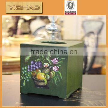 Unfinished Wooden Napkin Holder, Hand Painting Delicate Wooden Tissue Box photo-2