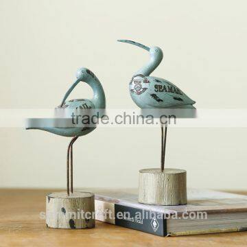 Resin blue seagull figurine decoration seagull craft