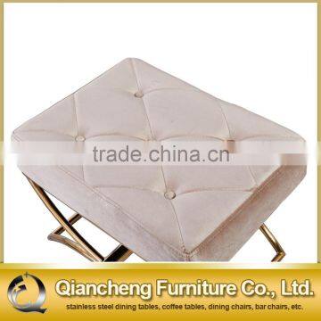 White Velvet Leisure Chair With Bent Rose Golden Stainless Steel Base photo-3