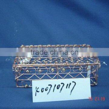 Rectangle silver wire napkin holder