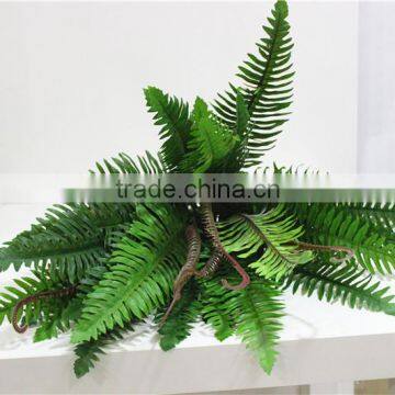 large fern leaf artificial green wall fake grass for outdoor using indoor ornament