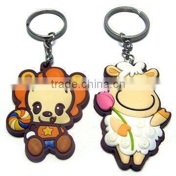 3D lovely bear soft pvc key chain