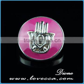 Hot Sale Snap Buttons Necklace Round With Rhinestone Necklace photo-3