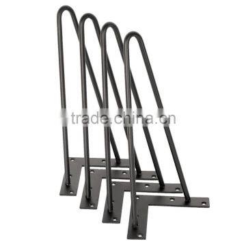 Best Selling 2 Legs Modern Cast Iron Table Base Hairpin Table Legs With 16 Inches photo-3