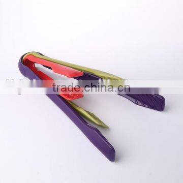 High Quality 3-Piece Leaves Shaped Plastic Food Tongs Set photo-2