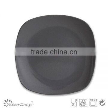 Solid Color Square Ceramic Salad Plate photo-3