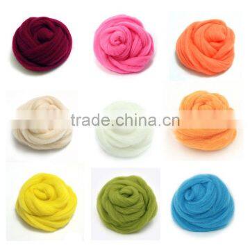 Wholesale cheap price free sample wool roving top for crafts felting