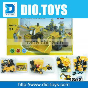 144 pcs Educational contruction excavator rtoy bricks toy for kids building block set