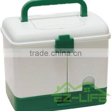 2016 New Design Rattan Plastic First Aid Emergency Medical Cheap Family Samall Accessories Storage Box/organizer/case/kit