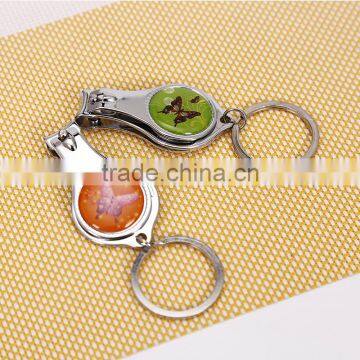 Foldable Cheap Good Quality Opener Key Ring Stainless Steel Metal Nail Clipper photo-5