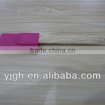 Wooden handle silicone kitchenware spatula