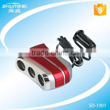 high quality power adaptor 3way Car Cigarette Lighter Socket