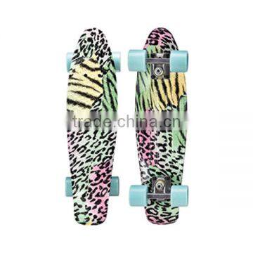 22/27" plastic mini cruiser skateboard for adults