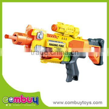 Safe air soft plastic shooting pop gun yellow bullet gun toy