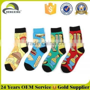 Hot sale Printed foods socks custom