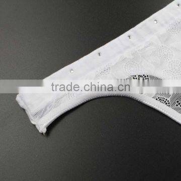 Stock Fashion Summer Style White Sey Panties Underwear Women Briefs Diamond Transparent Bright Side Cotton Thongs g Strings for photo-6