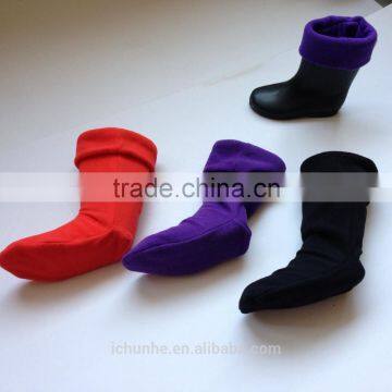 High Quality Winter Fleece Rain Boot Socks With Knit Cuff photo-4
