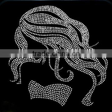 Wholesales Zeta Phi Beta Afro Girl Hot Fix Rhinestone Transfer Design photo-3