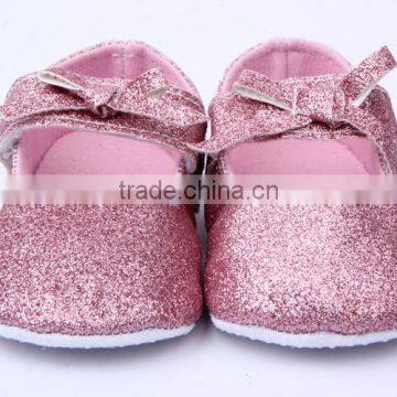 2014 new baby product baby girls infant pink glitter shoes girls fancy shoes