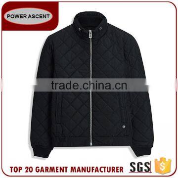 Men's Fashion Design Diamond Quilting Padded Hoody Jacket For Sale photo-3