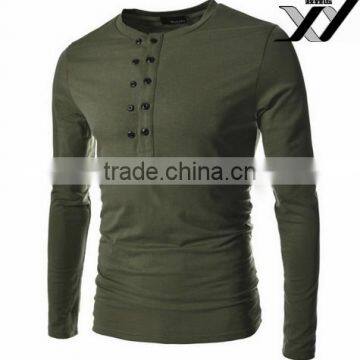 Men Long Sleeve Polo Shirt With Button photo-5