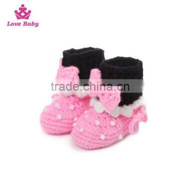 Wholesale Love Baby Crochet Baby Booties Kids Winter Shoes With Bow LBS20151223-35 photo-2