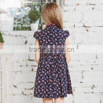 S60721B 2017 New Summer Girls Dress Baby Chinese Style Girl Floral Dress photo-3
