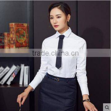 Stylish Design Chantilly White Shirt Strip Skirt Ladies Formal Suits Designs photo-3