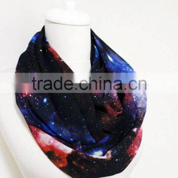 Space Galaxy Infinity Scarf Loop Scarf Circle Scarf Spring Summer Fall Winter Session Gift Ideas for Her Girlfriend Wife photo-2