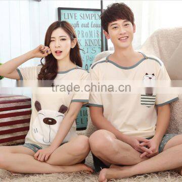 2017 Summer Couple Cotton Pajamas Set photo-4