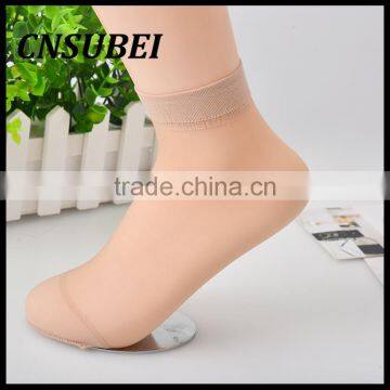 Women Summer Sexy ultrathin transparent Crystal Silk Socks For Woman 2015 Female Elastic Nylon Skin Short Socks