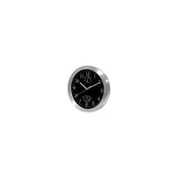 Sell Metal Wall Clock with Thermometer / Hygrometer