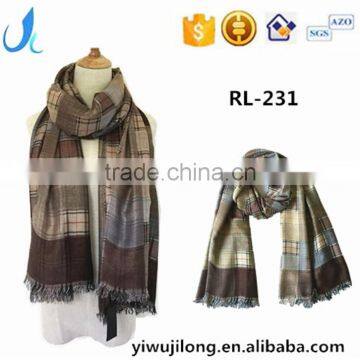 2017 Classic Plaid pashmina shawl pashmina scarf for women wholesale RL-231