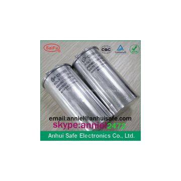 single phase capacitor aluminum case 120uf 100uf 90uf 80uf 70uf 60uf 450VAC 550VAC