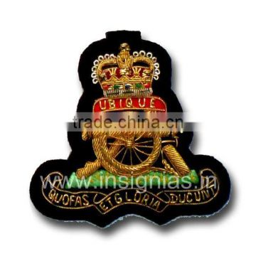 Embroidered bullion wire badges