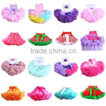 customized cute multi colors party dancing super soft baby girls petti skirt fluffy skirts